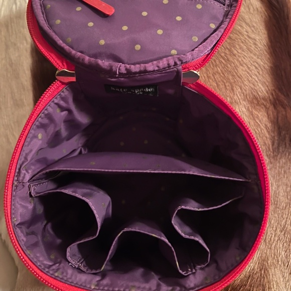 Kate Spade Red Cara Jewlery-Makeup Travel Case W/ 7 Compartments & Handle -- NWT - Picture 11 of 13